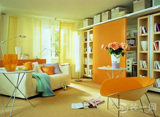 橙色调的家居装饰效果图