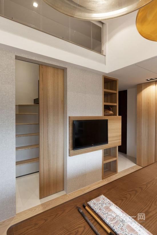 26平原木风格一居室装修设计效果图